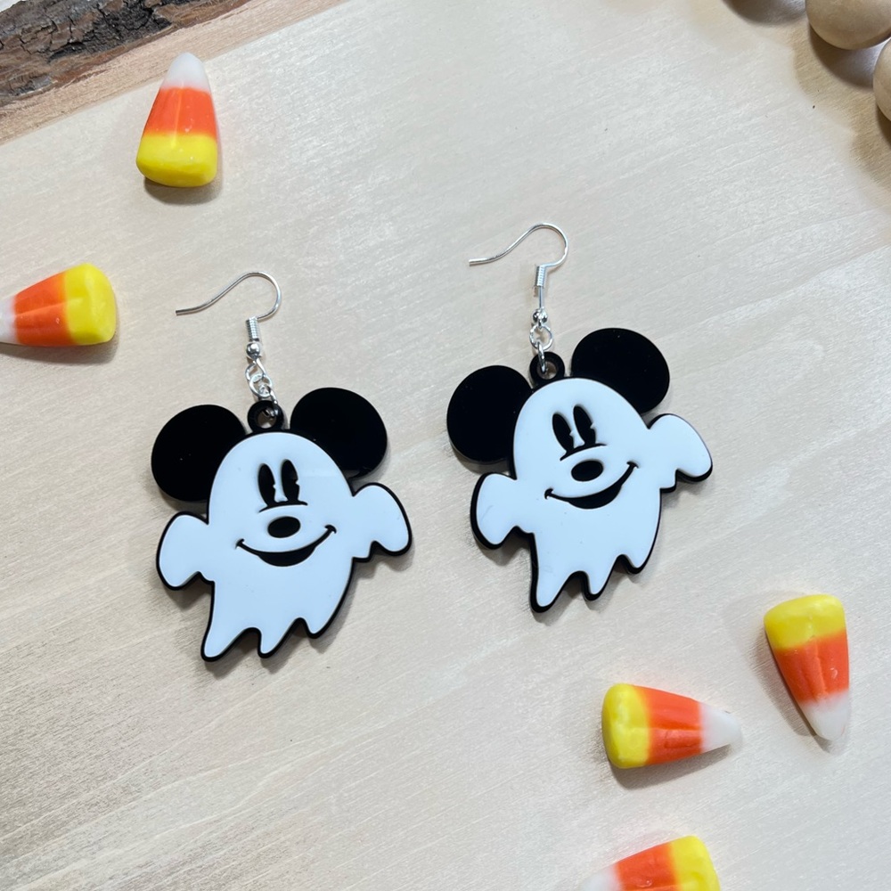 Mickey Mouse Ghost Earrings